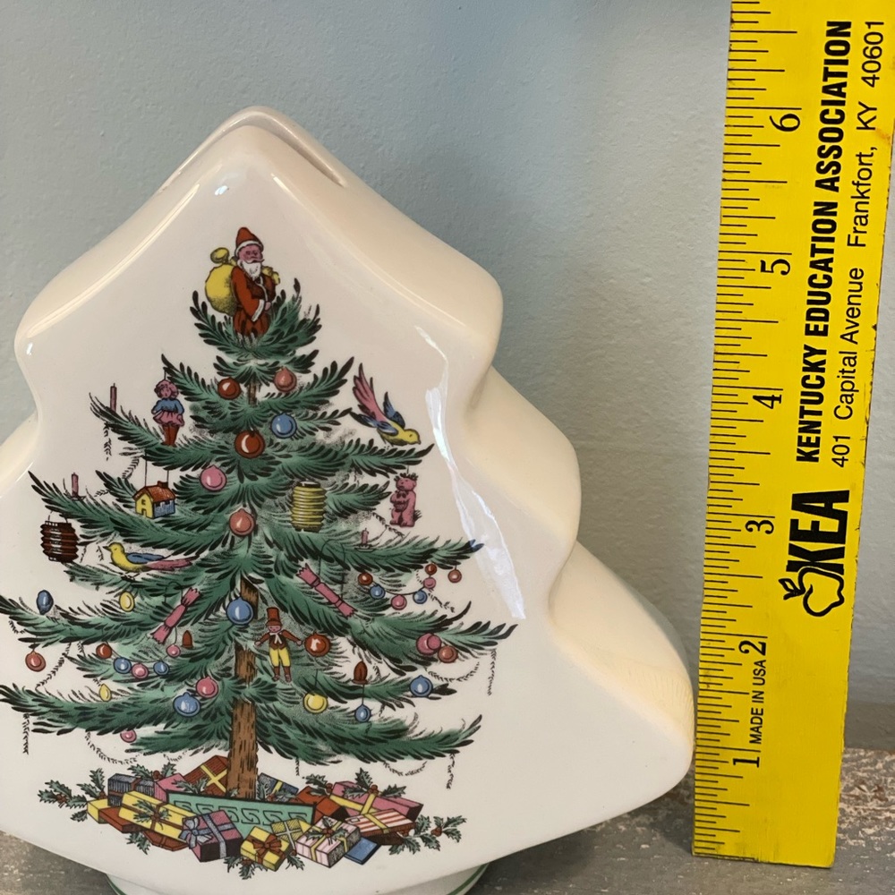 Spode Christmas Tree Bank - Picture 2 of 8